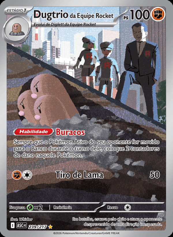 Dugtrio da Equipe Rocket, número 239