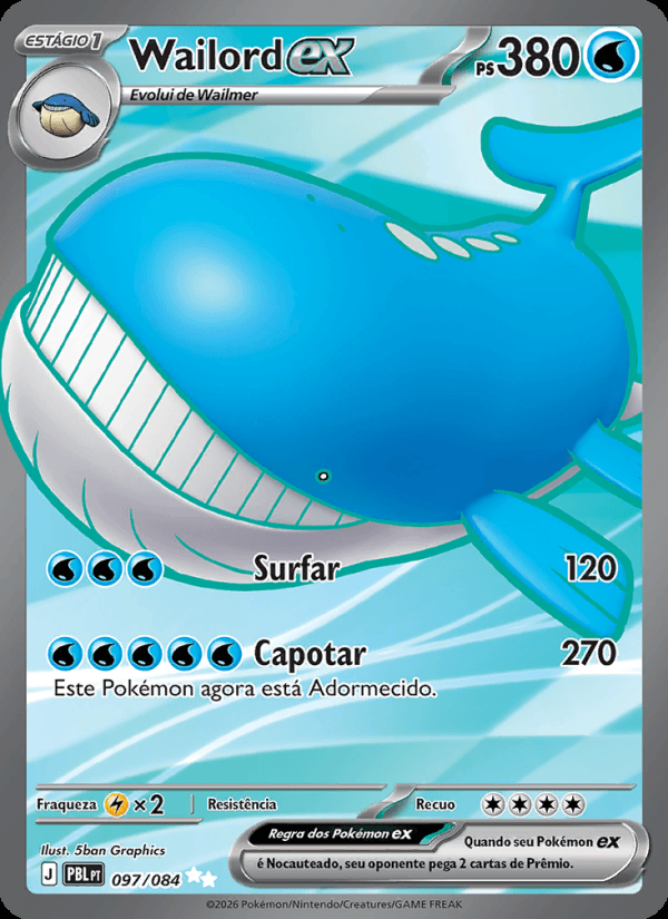 Wailord ex, número 097