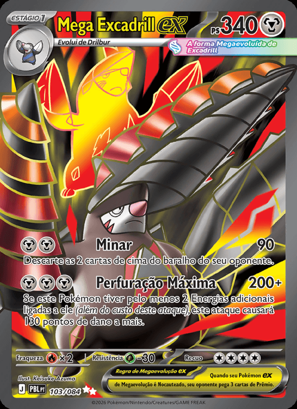 Mega Excadrill ex, número 103